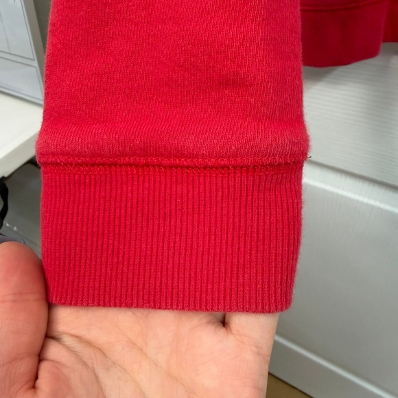 Lucky Brand red embroidered GIRL casual crewneck 100% cotton sweatshirt casual L - Picture 2 of 8